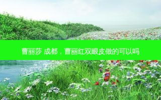 曹丽莎 成都，曹丽红双眼皮做的可以吗