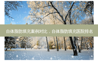 自体脂肪填充案例对比，自体脂肪填充医院排名
