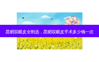 昆明双眼皮全割选，昆明双眼皮手术多少钱一次