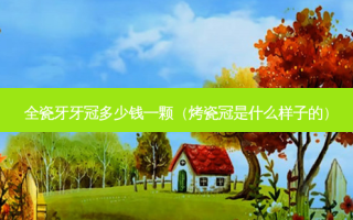 全瓷牙牙冠多少钱一颗（烤瓷冠是什么样子的）