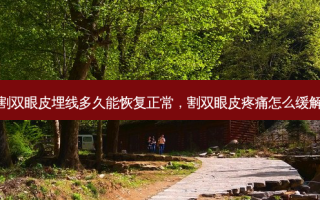 割双眼皮埋线多久能恢复正常，割双眼皮疼痛怎么缓解