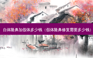 自体隆鼻加假体多少钱（假体隆鼻修复需要多少钱）