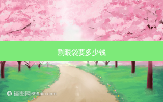 割眼袋要多少钱