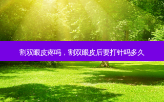 割双眼皮疼吗，割双眼皮后要打针吗多久
