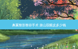鼻翼整形整容手术 唐山双眼皮多少钱