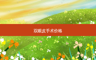 双眼皮手术价格