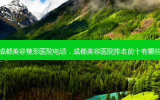 成都美容整形医院 *** ，成都美容医院排名前十有哪些
