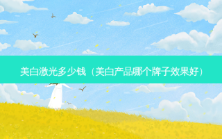 美白激光多少钱（美白产品哪个牌子效果好）