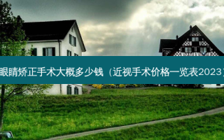 眼睛矫正手术大概多少钱（近视手术价格一览表2023）