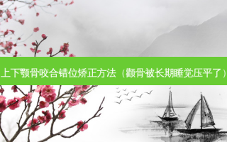 上下颚骨咬合错位矫正 *** （颧骨被长期睡觉压平了）