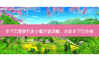 丰下巴需要打多少毫升玻尿酸，注射丰下巴价格