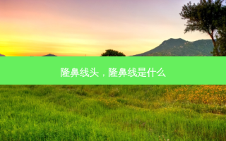 隆鼻线头，隆鼻线是什么