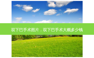 双下巴手术图片，双下巴手术大概多少钱