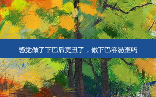 感觉做了下巴后更丑了，做下巴容易歪吗
