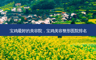 宝鸡好的美容院，宝鸡美容整形医院排名