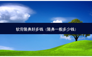 软骨隆鼻好多钱（隆鼻一般多少钱）