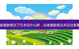 自体脂肪填充下巴术后什么样，自体脂肪填充术后注意事项