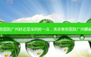 美容整形医院广州好还是深圳好一点，美容整形医院广州哪家好一点