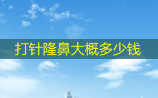 打针隆鼻大概多少钱