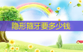 隐形箍牙要多少钱