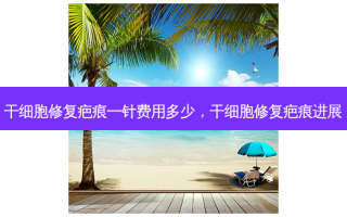 干细胞修复疤痕一针费用多少，干细胞修复疤痕进展