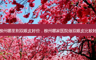 柳州哪里割双眼皮好些，柳州哪家医院做双眼皮比较好