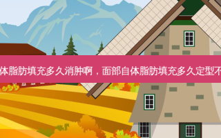 面部自体脂肪填充多久消肿啊，面部自体脂肪填充多久定型不吸收了