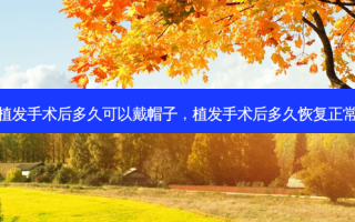 植发手术后多久可以戴帽子，植发手术后多久恢复正常