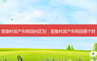 瘦脸针国产和韩国的区别，瘦脸针国产和韩国那个好