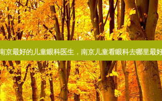 南京 *** 的儿童眼科医生，南京儿童看眼科去哪里 *** 