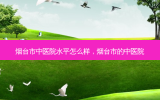 烟台市中医院水平怎么样，烟台市的中医院