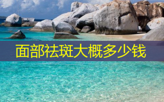 面部祛斑大概多少钱