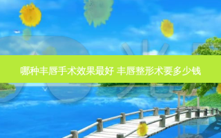哪种丰唇手术效果好 丰唇整形术要多少钱