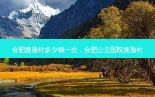 合肥瘦脸针多少钱一次，合肥公立医院瘦脸针