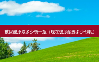 玻尿酸原液多少钱一瓶（现在玻尿酸要多少钱呢）