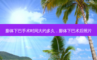 膨体下巴手术时间大约多久，膨体下巴术后照片