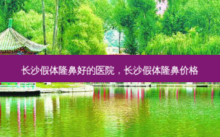 长沙假体隆鼻好的医院，长沙假体隆鼻价格