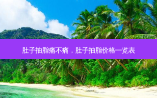 肚子抽脂痛不痛，肚子抽脂价格一览表