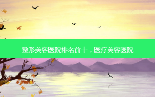 整形美容医院排名前十，医疗美容医院