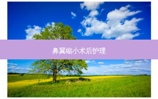 鼻翼缩小术后护理