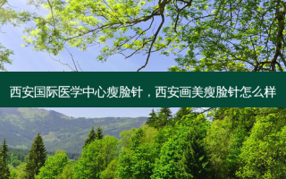西安国际医学中心瘦脸针，西安画美瘦脸针怎么样