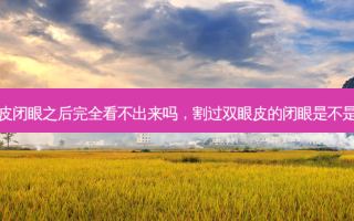 割双眼皮闭眼之后完全看不出来吗，割过双眼皮的闭眼是不是很明显