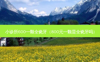 小诊所600一颗全瓷牙（800元一颗是全瓷牙吗）
