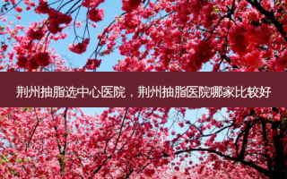 荆州抽脂选中心医院，荆州抽脂医院哪家比较好