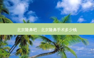 北京隆鼻吧，北京隆鼻手术多少钱