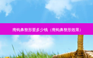 鹰钩鼻整形要多少钱（鹰钩鼻整形效果）