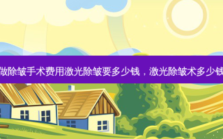 做除皱手术费用激光除皱要多少钱，激光除皱术多少钱