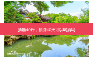 抽脂40斤，抽脂40天可以喝酒吗