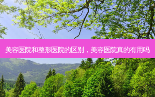美容医院和整形医院的区别，美容医院真的有用吗