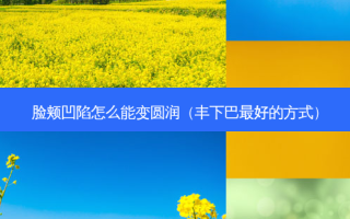 脸颊凹陷怎么能变圆润（丰下巴好的方式）